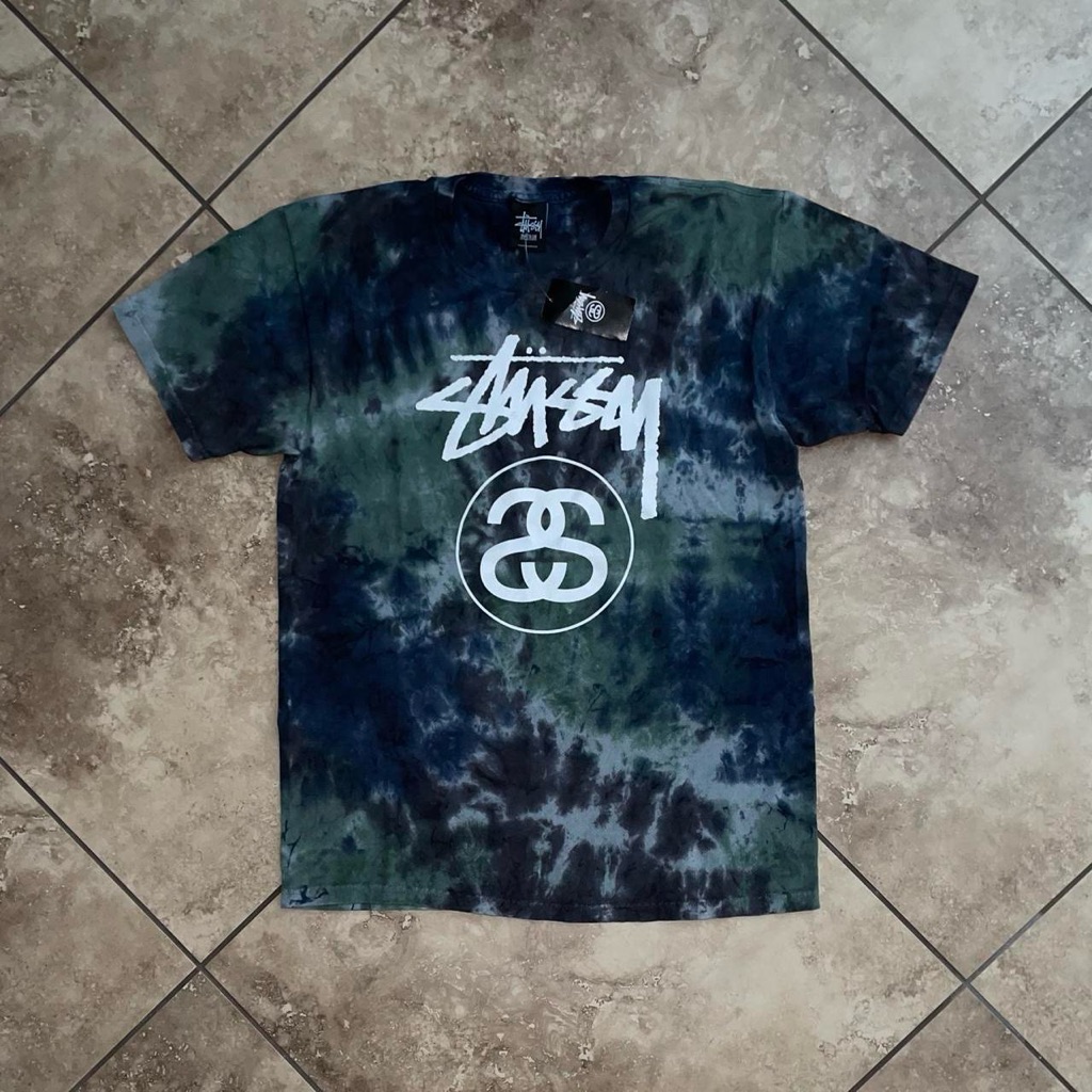Stussy Stock Link Tie Dye Green Size Medium